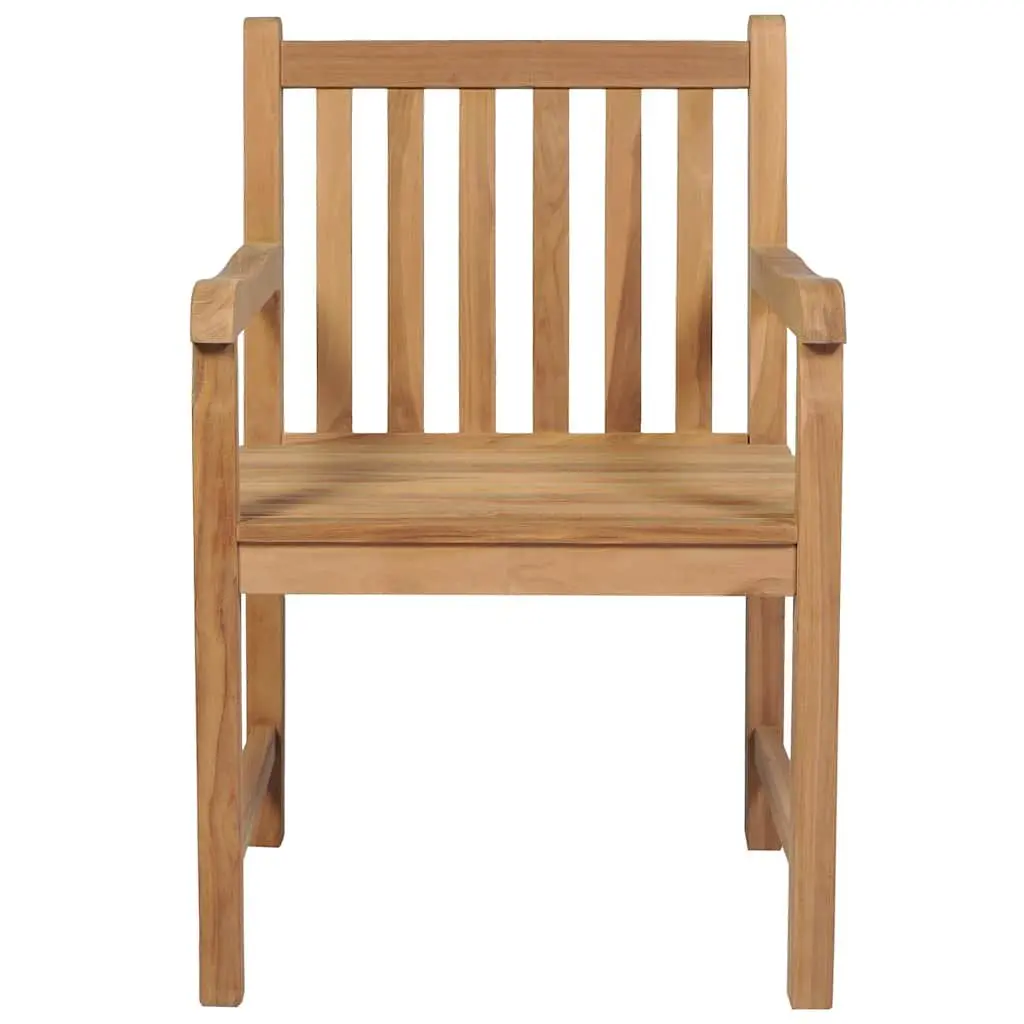 Outdoor Chairs 4 Piece Set Teak Wood Garden Patio Seating Brown Rustic