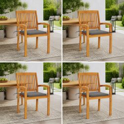 Friendly Outdoor Stacking Chairs with Cushions for Comfort
