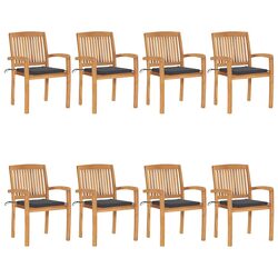 Your Ideal 8-Piece Teak Stacking Garden Chair Set
