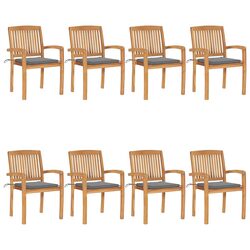 Your Ideal Stacking Garden Chairs Set - 8 Pieces with Cushions