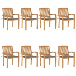 Your Ideal Stacking Garden Chairs Set - 8 Pieces with Cushions