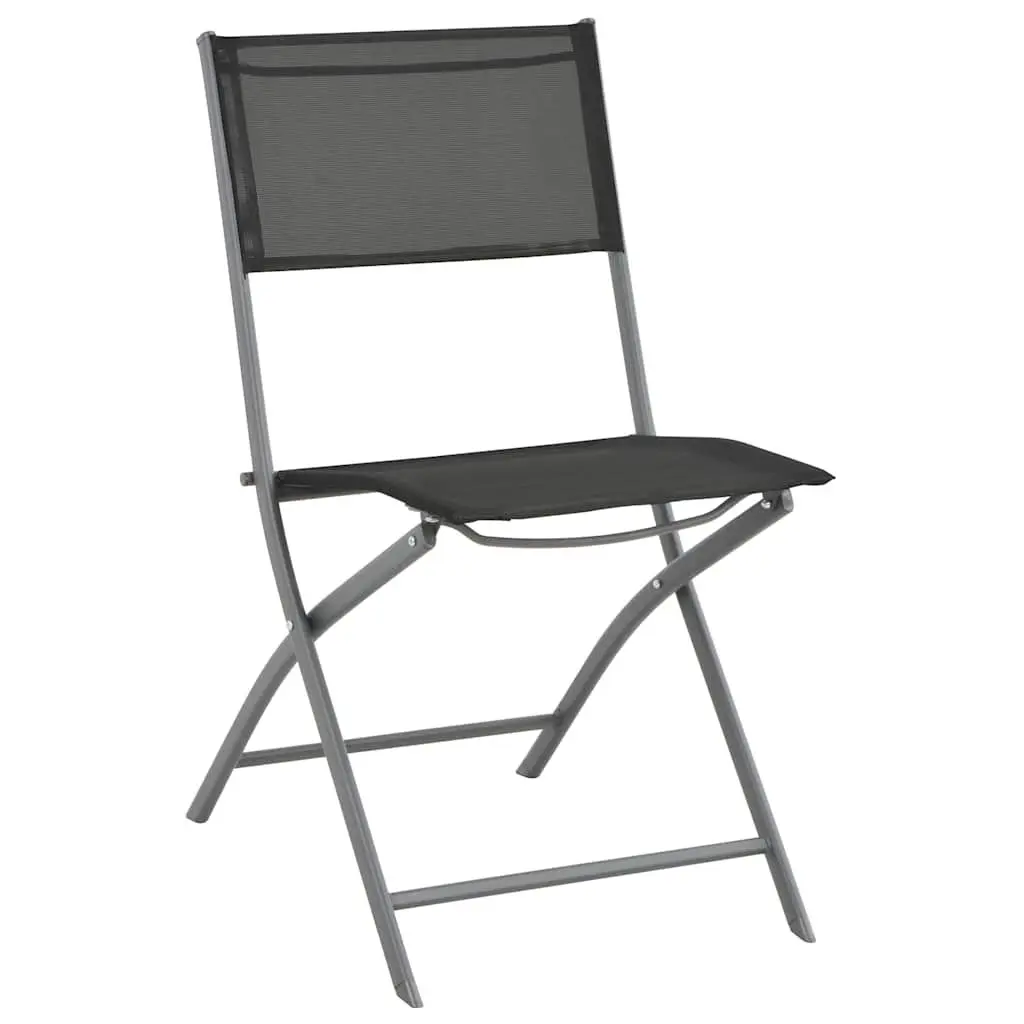 9 Piece Outdoor Dining Set Steel Frame Anthracite Garden Furniture Patio Table
