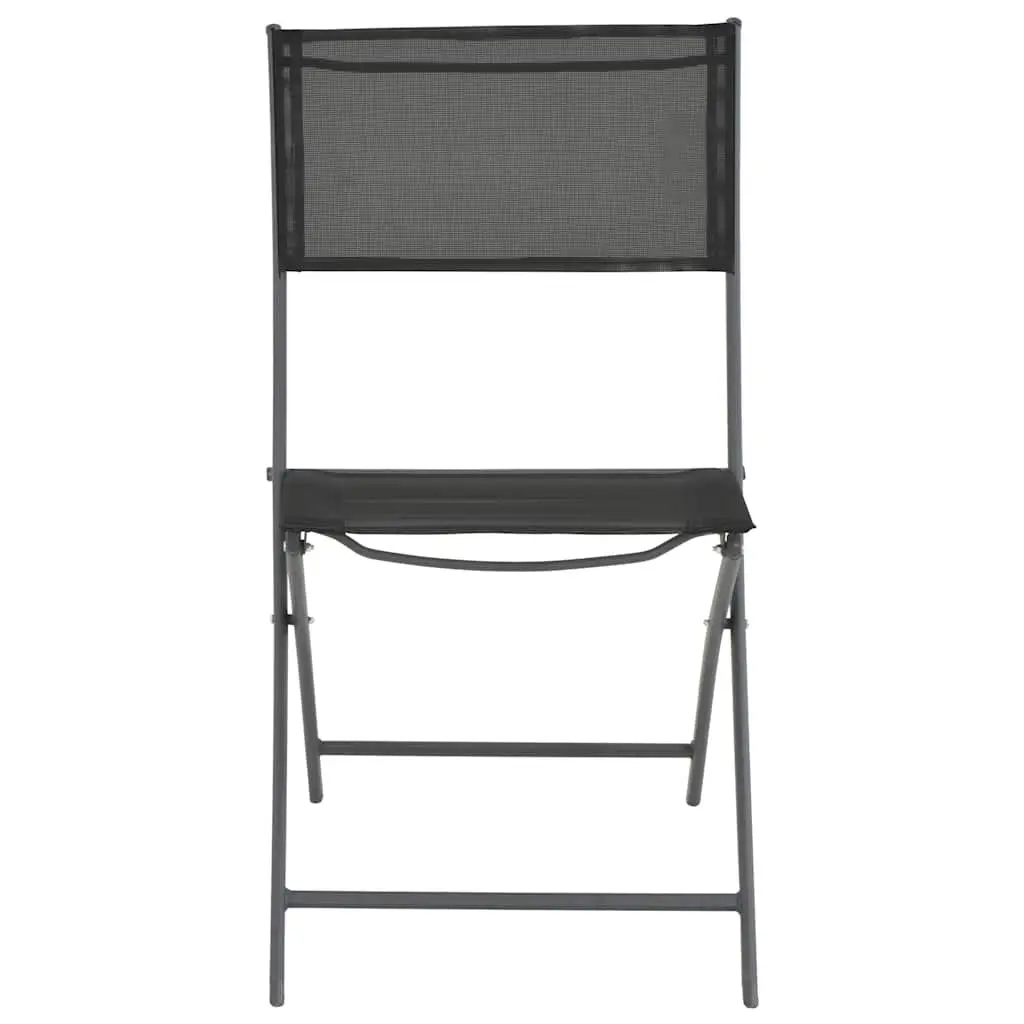 Outdoor Dining Set Folding Chairs 5 Piece Steel Frame Garden Patio Furniture
