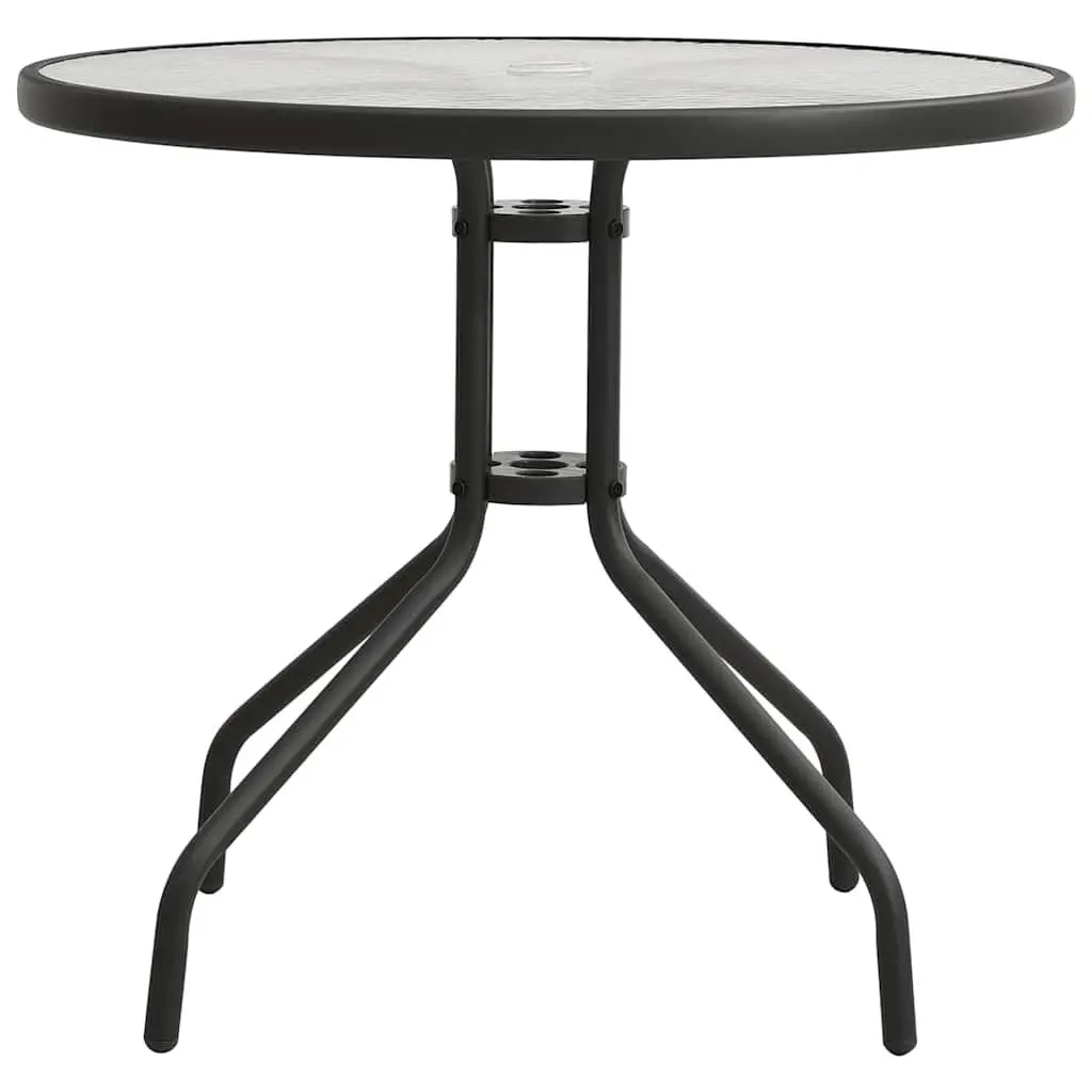 Outdoor Dining Set 5 Piece Steel Frame Anthracite Garden Furniture Chairs Table