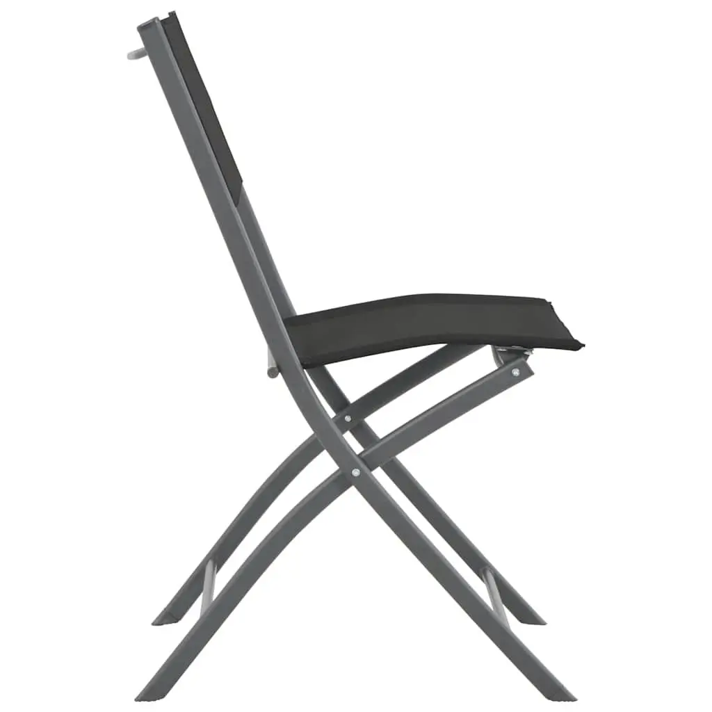 Outdoor Dining Set 5 Piece Steel Frame Anthracite Garden Furniture Chairs Table