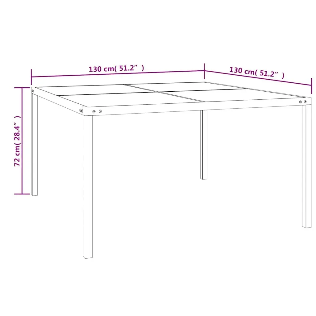 Outdoor Dining Set 9 Piece Steel Frame Table Chairs Grey Garden Furniture