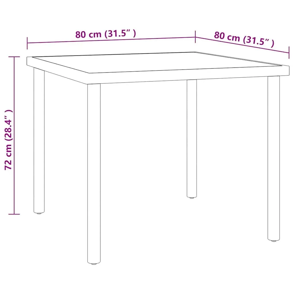 Outdoor Dining Set Black Steel Frame Stackable Chairs 5 Piece