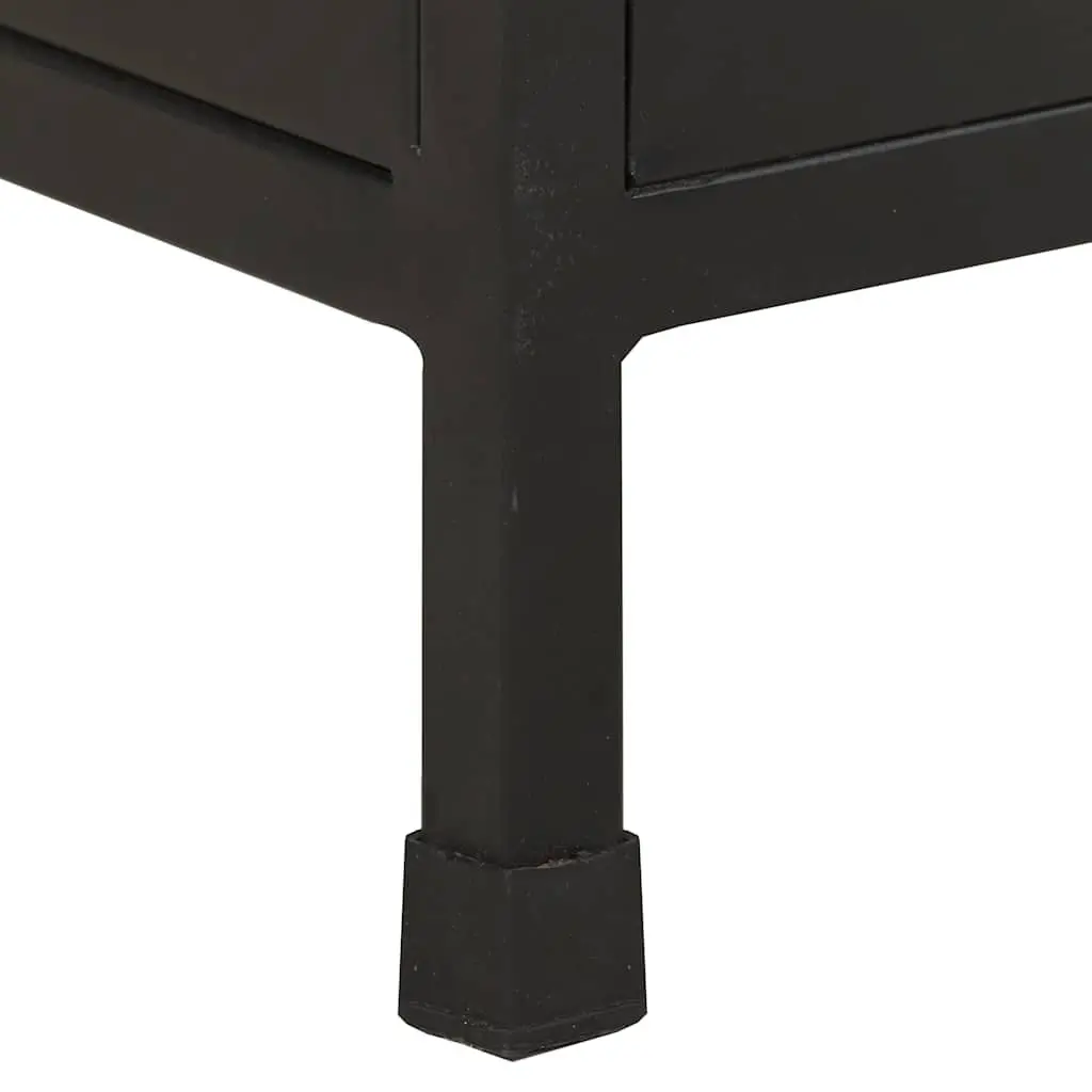 Sideboard Rough Mango Wood 3 Drawers 2 Doors Storage Cabinet