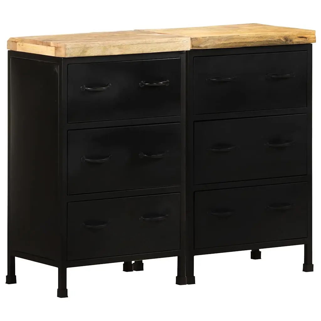 Sideboard with 6 Drawers Brown Storage Cabinet Living Room Furniture