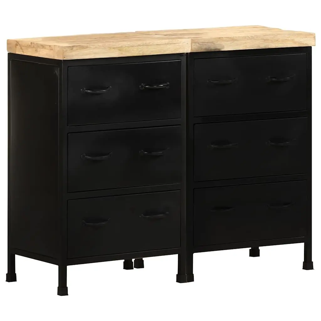 Sideboard with 6 Drawers Brown Storage Cabinet Living Room Furniture