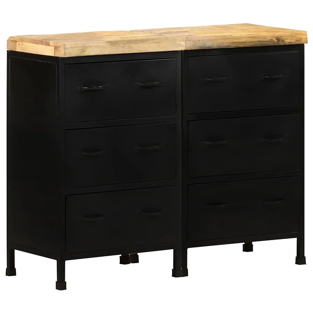 Sideboard with 6 Drawers Brown Storage Cabinet Living Room Furniture