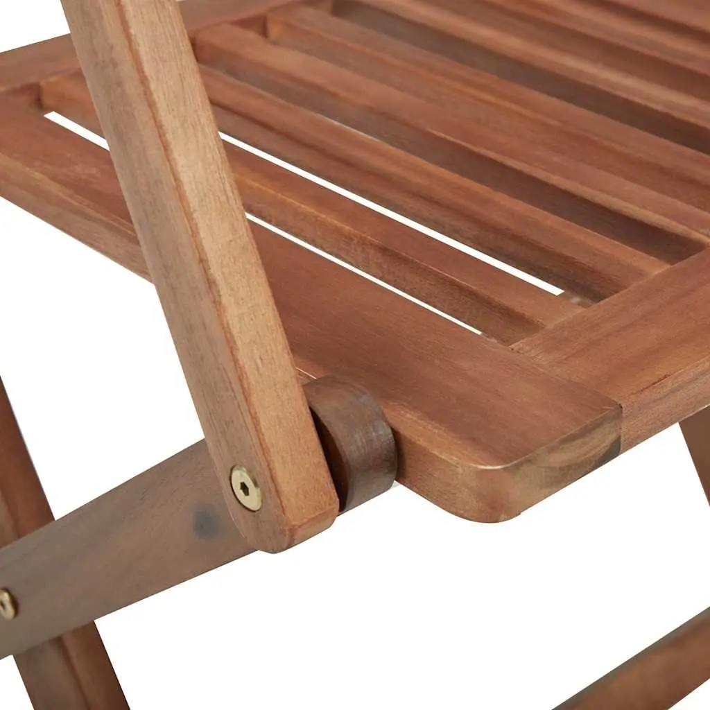 Outdoor Folding Garden Chairs Set of 8 with Cushions Acacia Wood Patio Seating