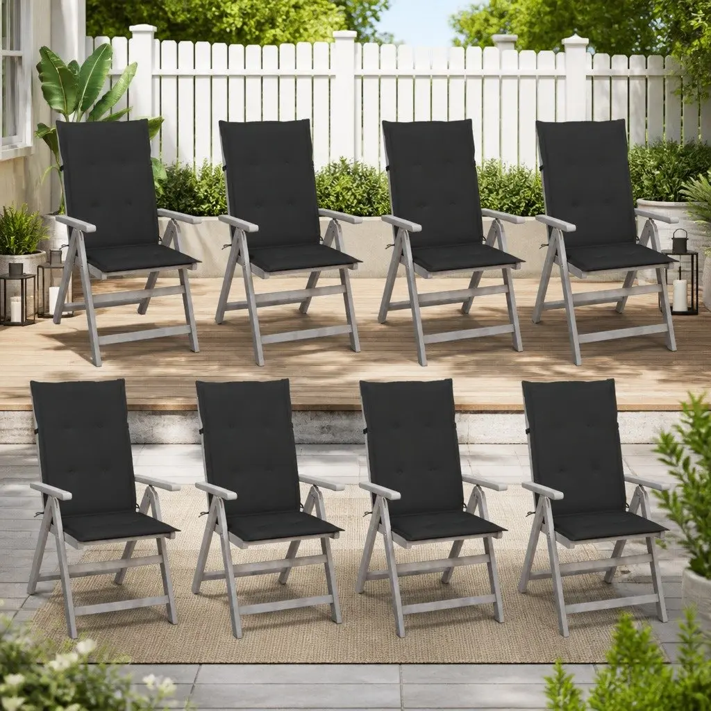 8 Reclining Chairs and Cushions