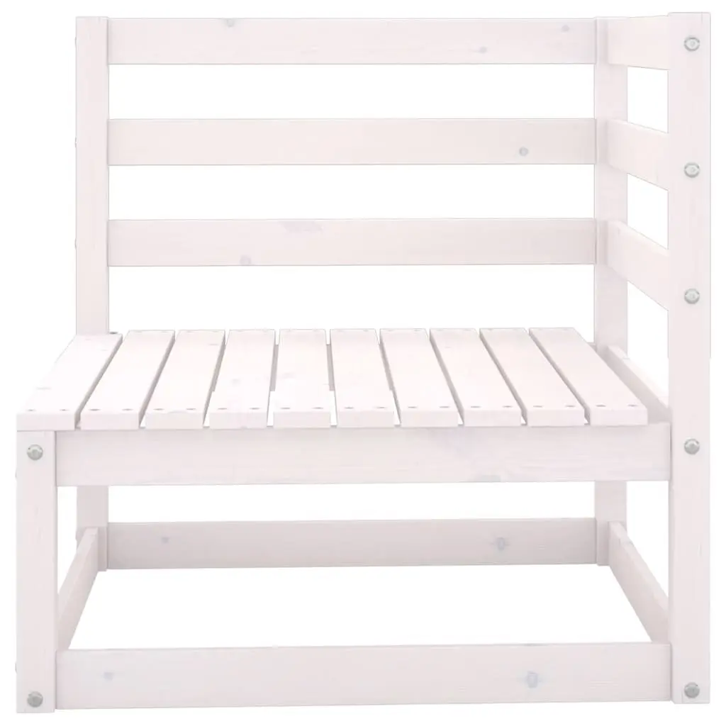 Garden Lounge Set 8 Piece Outdoor Furniture White Modular Seating Patio