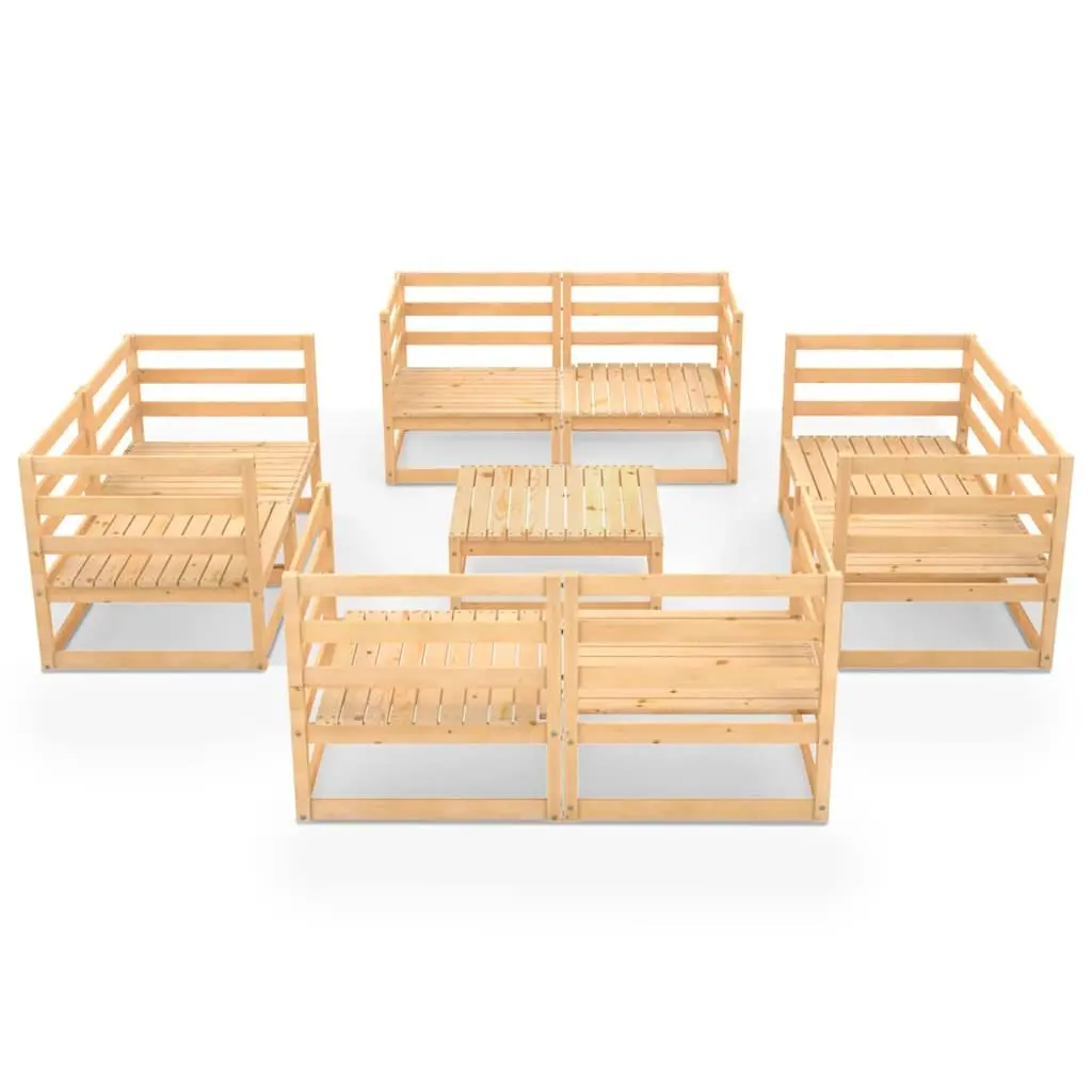 ModularGardenLoungeSet9PieceBrownOutdoorFurniturePatioSectionalSofa
