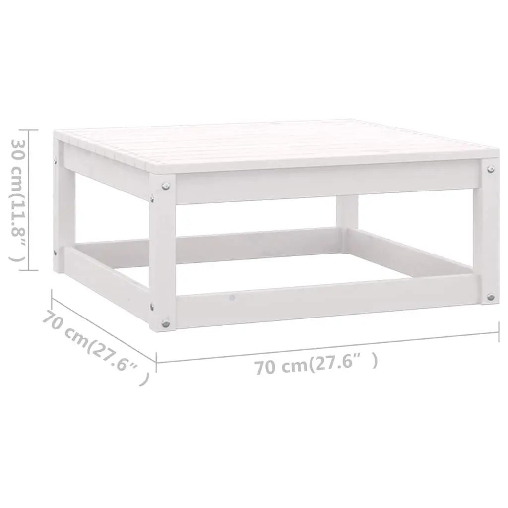 4 Piece Garden Lounge Set White Outdoor Furniture Solid Pinewood Patio Sofa
