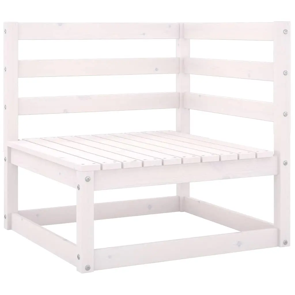 4 Piece Garden Lounge Set White Outdoor Furniture Solid Pinewood Patio Sofa