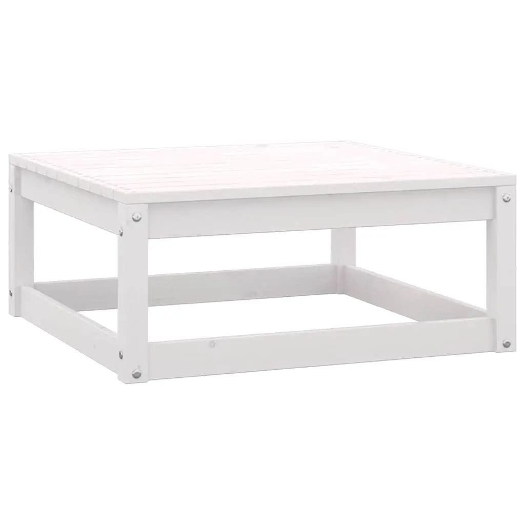 Garden Lounge Set 6 Piece White Solid Pinewood Outdoor Furniture Modular