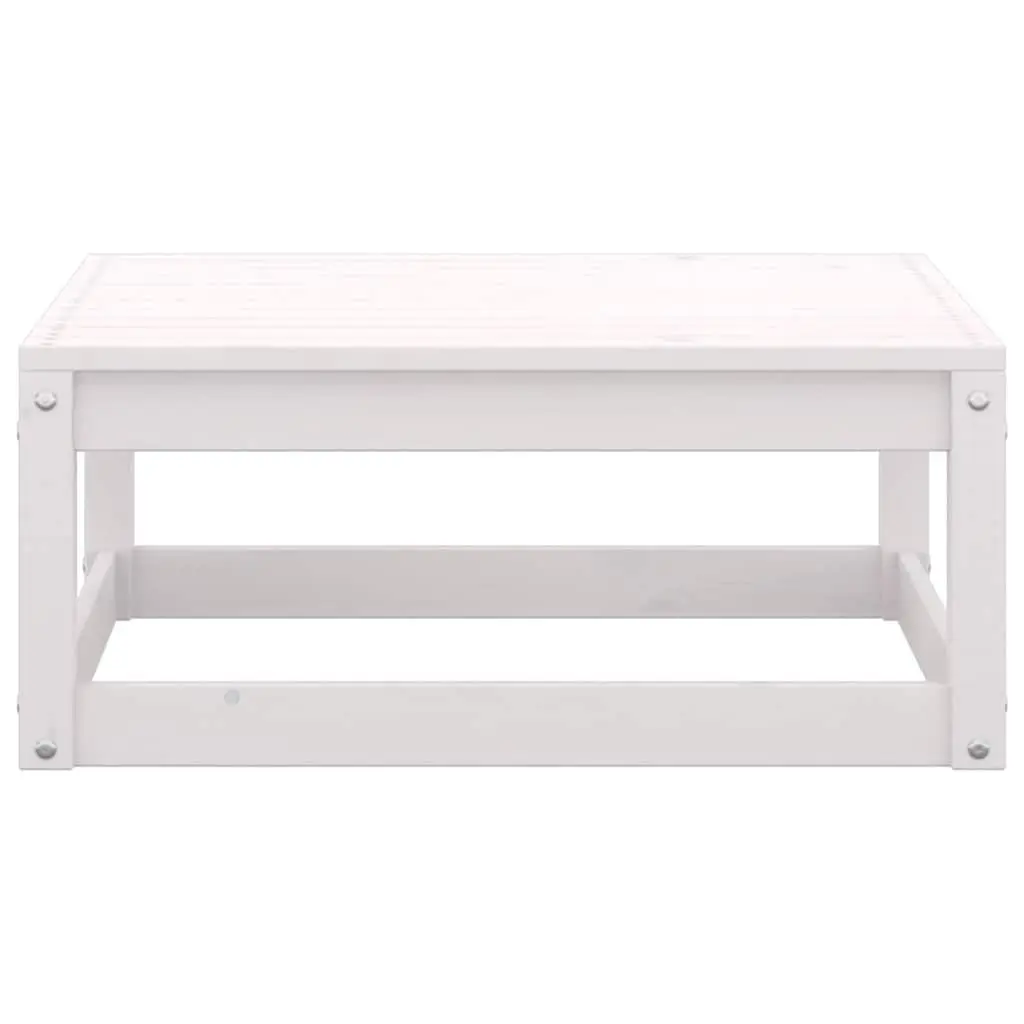 Garden Lounge Set 6 Piece White Solid Pinewood Outdoor Furniture Modular