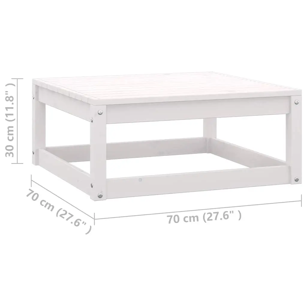 Garden Footstools with Cushions 2 pcs Solid Wood Pine Outdoor Seating Relax