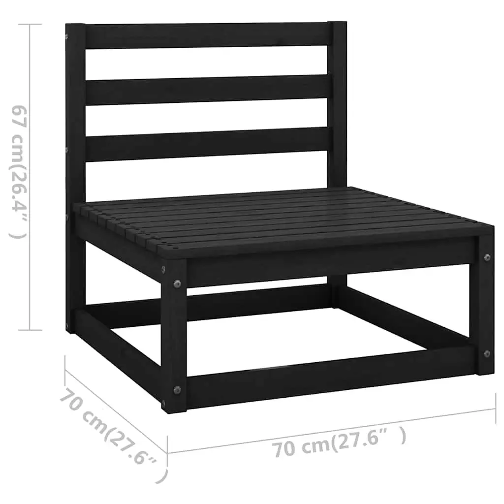 Garden Lounge Set 6 Piece Outdoor Furniture Black with Cushions Modular