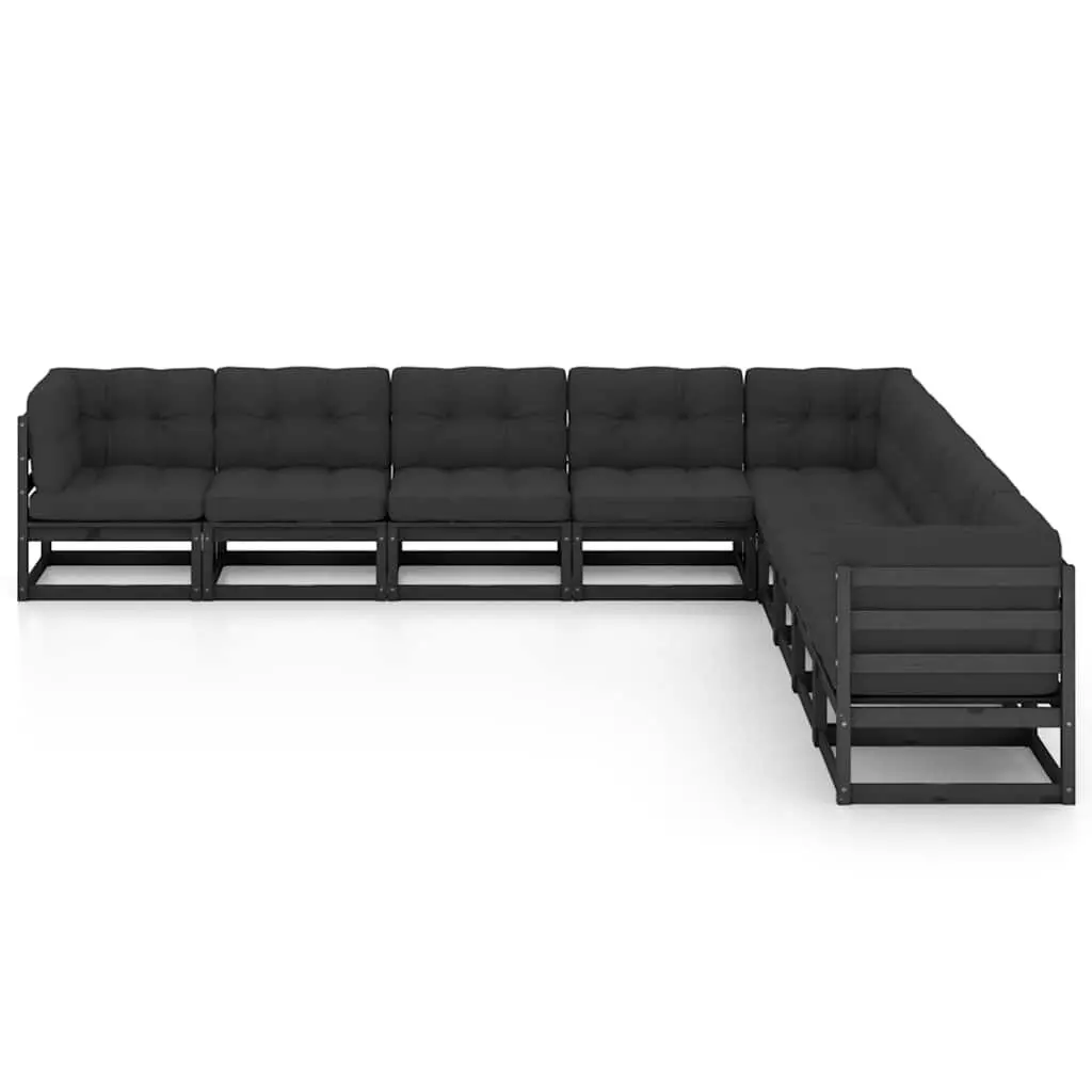 9 Piece Garden Lounge Set with Cushions