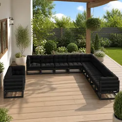 Enjoy Your Outdoors with 11 Piece Lounge Set and Cushions