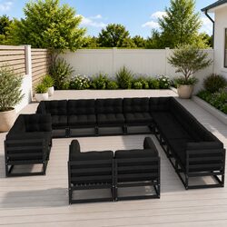 Friendly 13 Piece Garden Lounge Set with Cushions