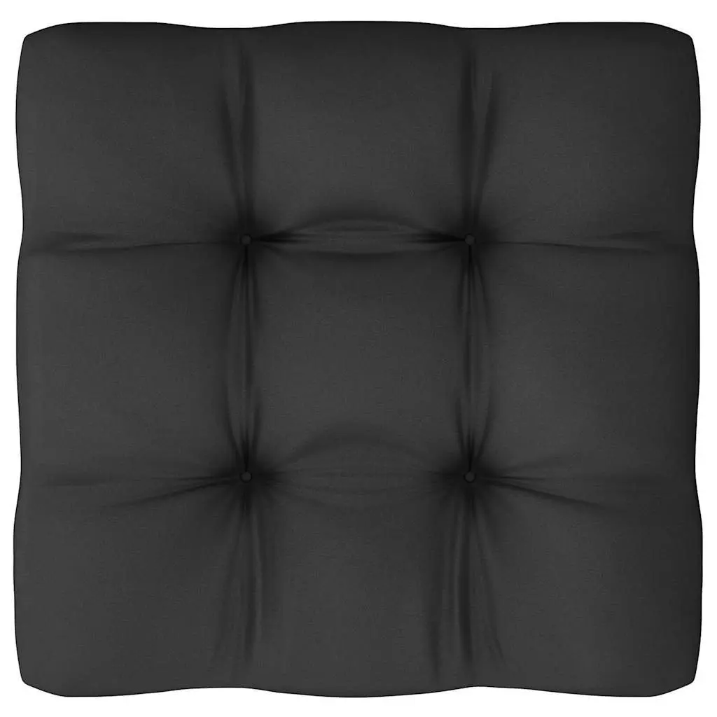 Garden Lounge Set Solid Pinewood 13 Piece Outdoor Furniture with Cushions Black