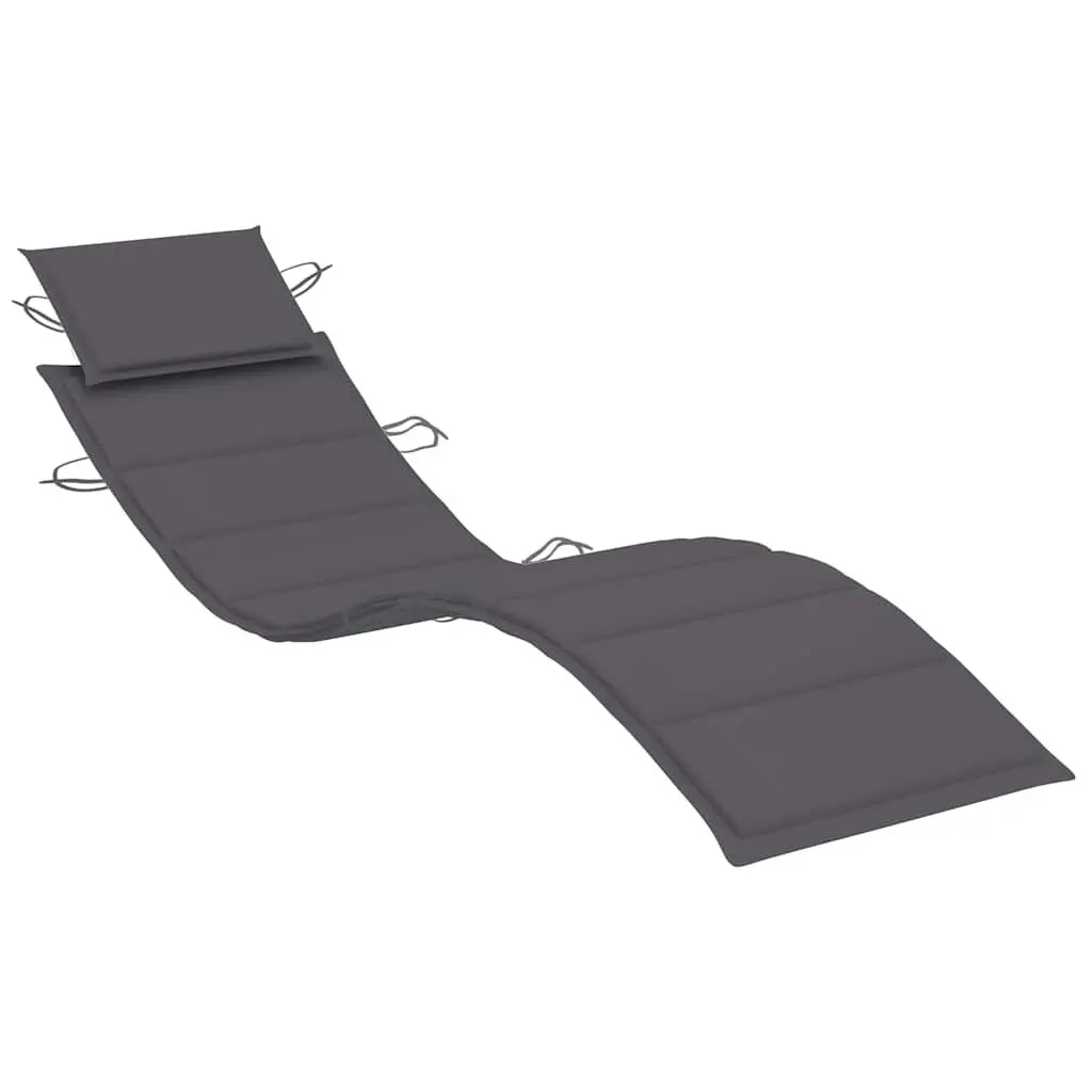 Sun Loungers Set of 2 Wooden Outdoor Deck Chairs with Cushions Patio Lounging