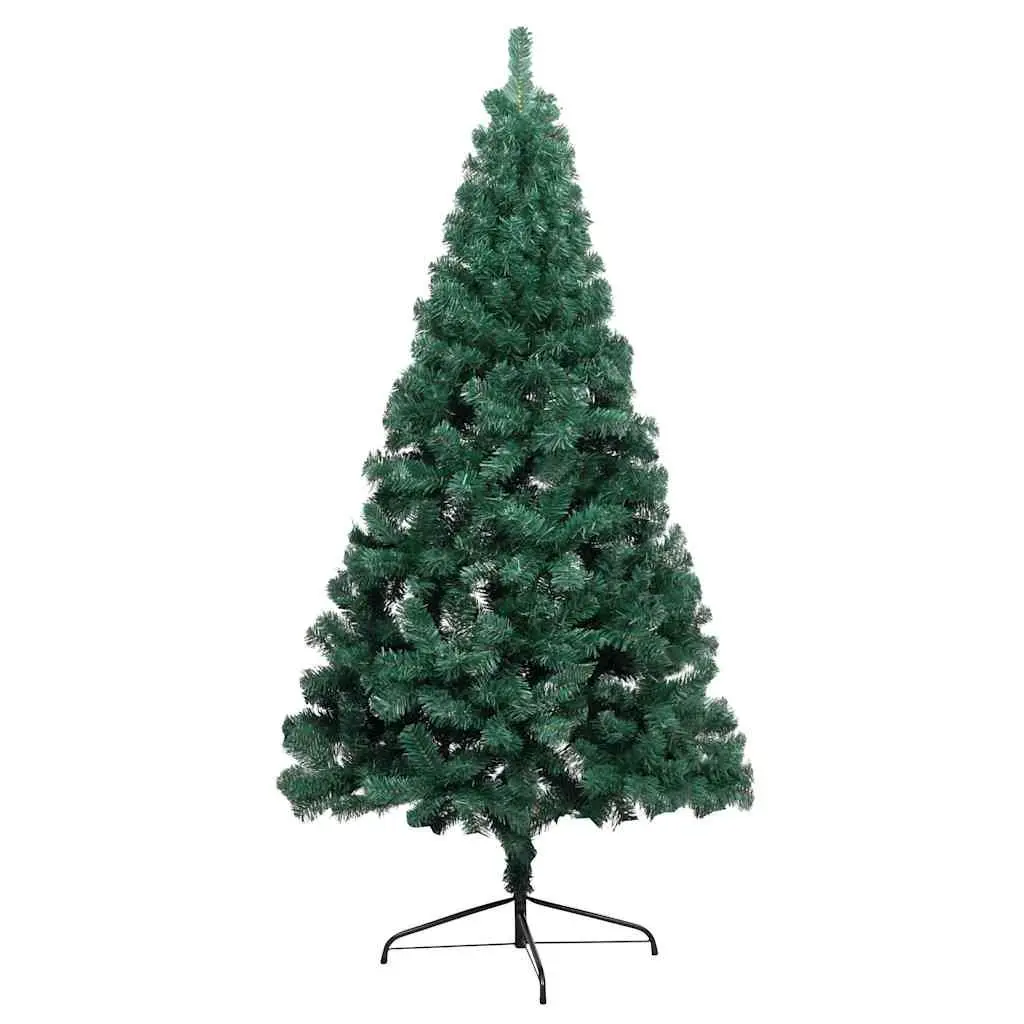Artificial Half Christmas Tree Pre-lit LED Green 120cm Indoor Holiday Decor