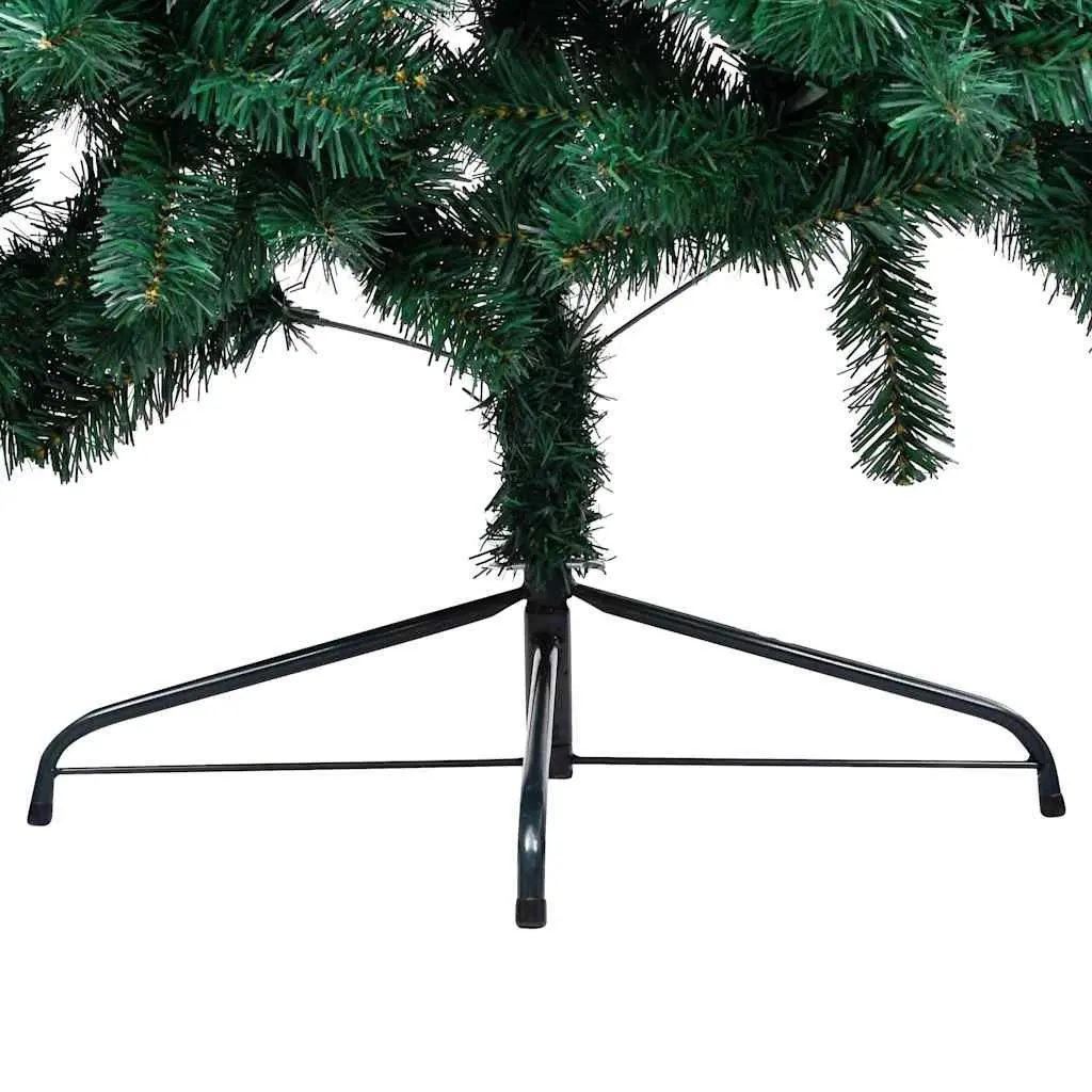 Artificial Half Christmas Tree Pre-lit LED Green 120cm Indoor Holiday Decor
