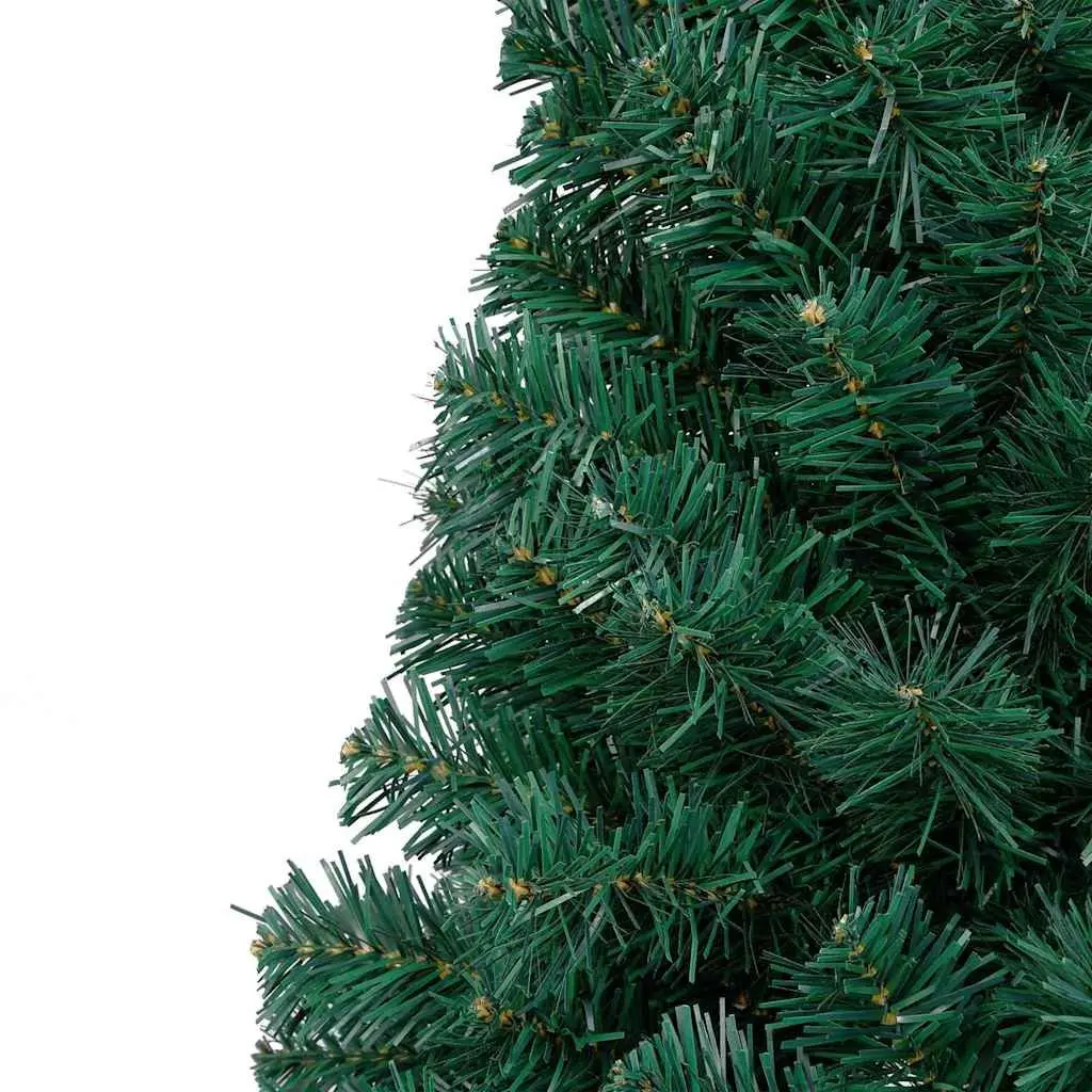 Artificial Half Christmas Tree Pre-lit LED Lights Green 180cm Holiday Decoration