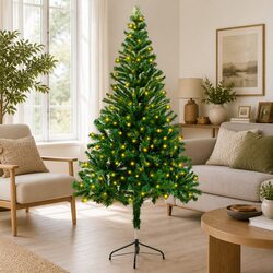 Your 150 cm Pre-lit Christmas Tree Awaits with 380 Branches
