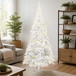 Your Ideal 240cm White Pre-lit Christmas Tree
