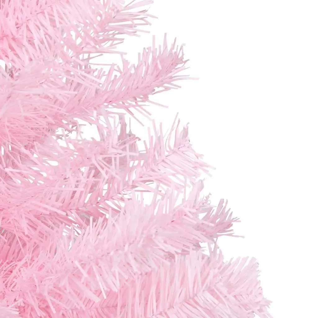 150cm Pink Artificial Christmas Tree with Stand Pre-lit LED Lights Holiday Decoration