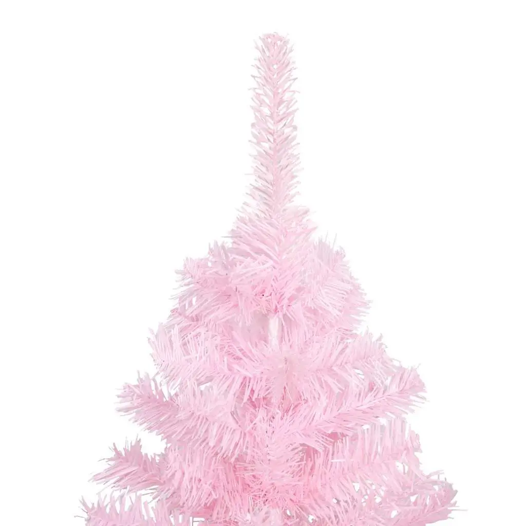 150cm Pink Artificial Christmas Tree with Stand Pre-lit LED Lights Holiday Decoration