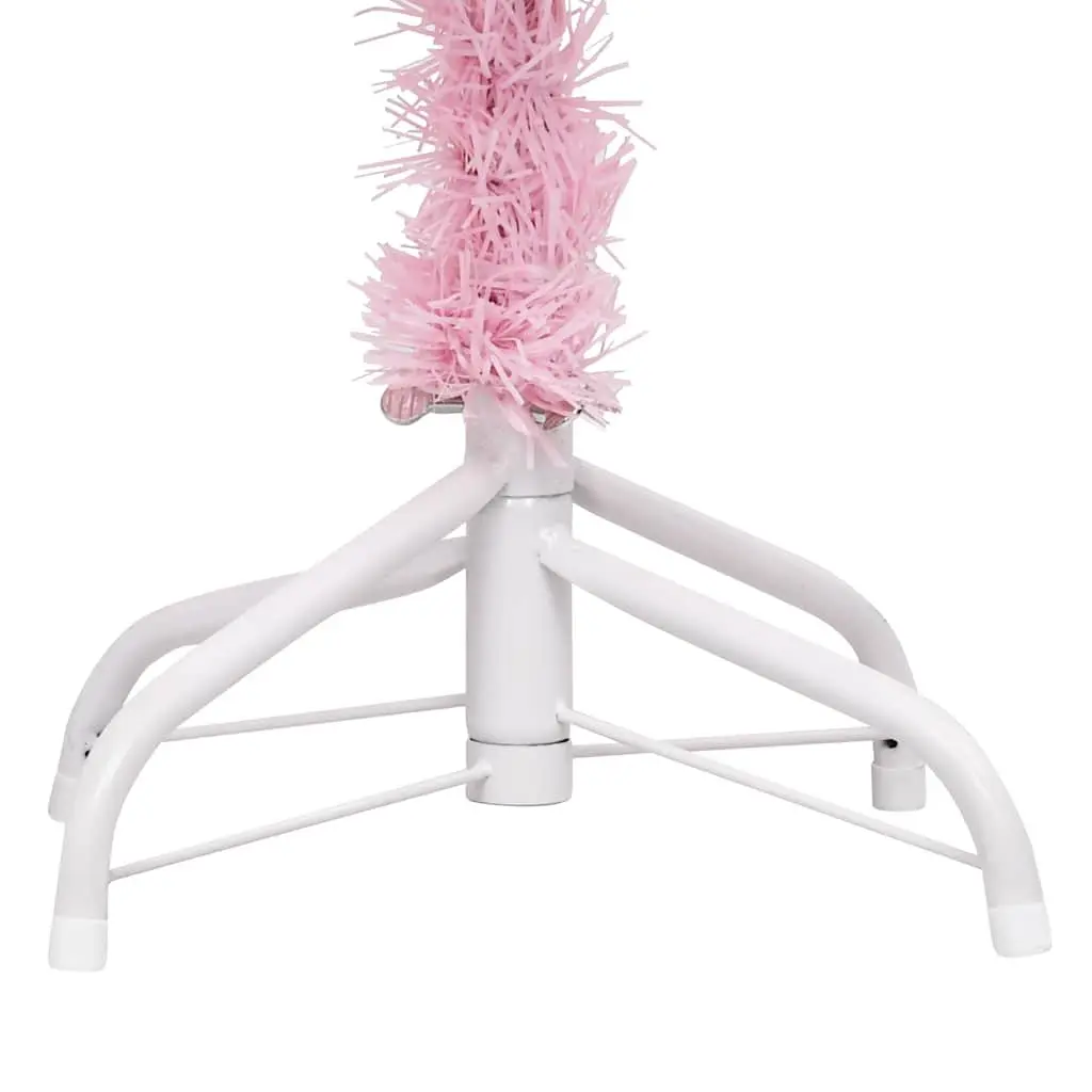150cm Pink Artificial Christmas Tree with Stand Pre-lit LED Lights Holiday Decoration