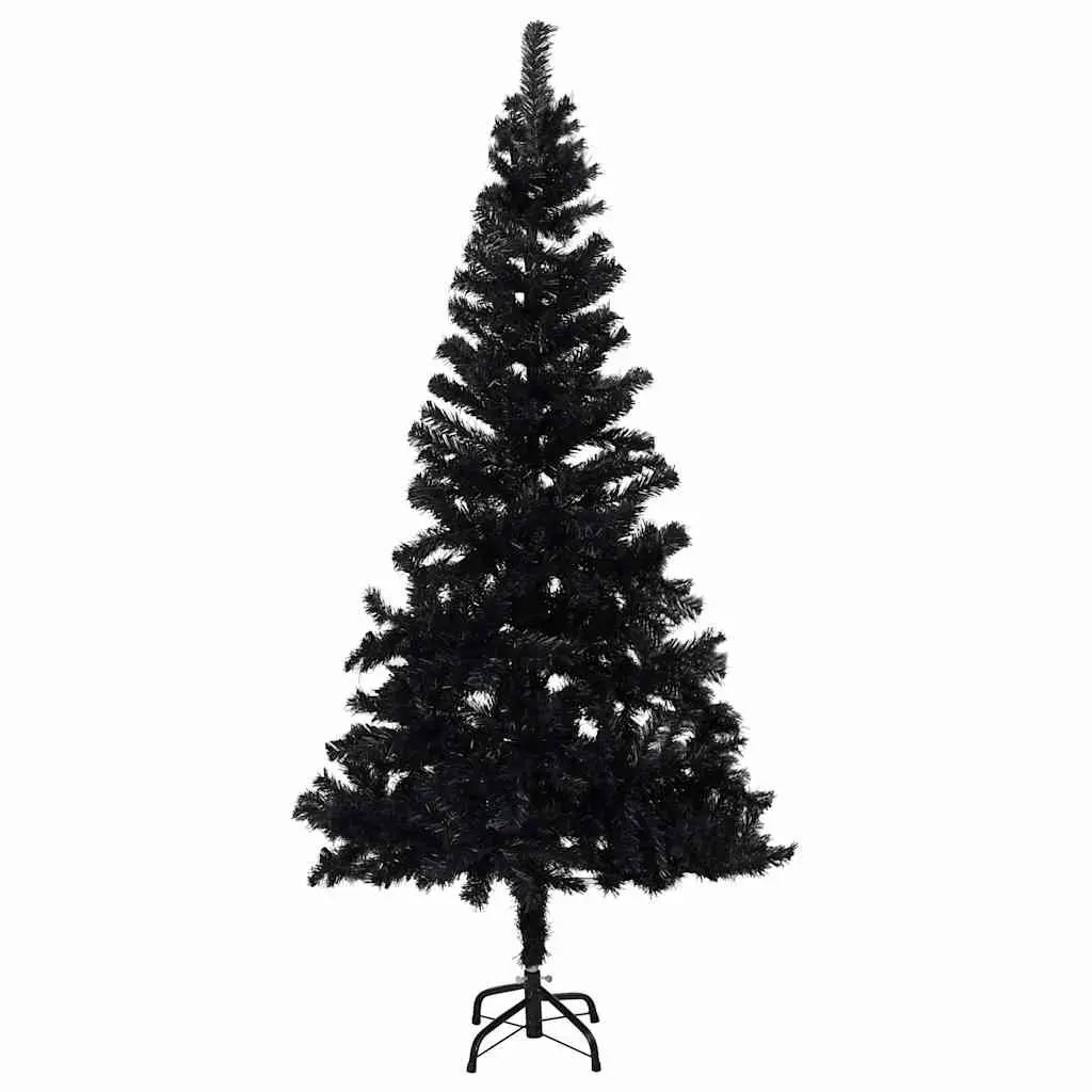 Black Artificial Pre-lit Christmas Tree 150cm with LED Lights