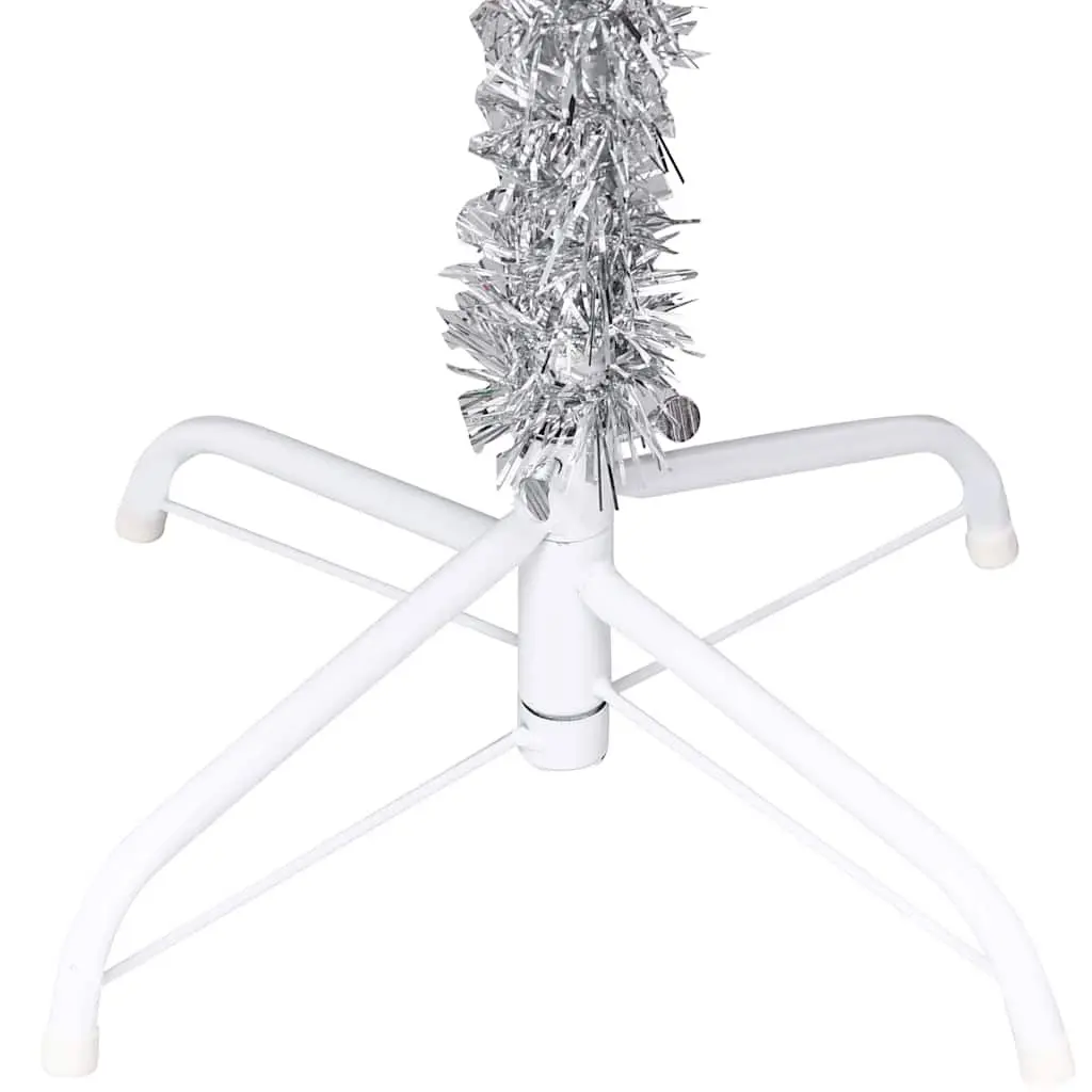 Artificial Pre-lit Christmas Tree Silver 150 cm with LED Lights