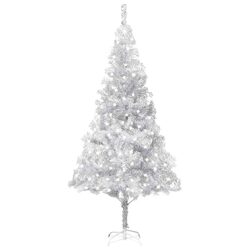 Your 240cm Silver Pre-lit Christmas Tree Awaits!