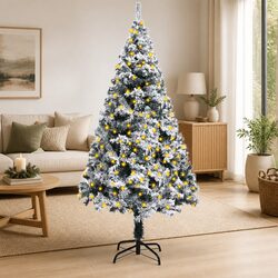 Bring the Holidays Home with This Flocked Christmas Tree