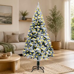 Friendly Green Christmas Tree 210cm with LED Lights