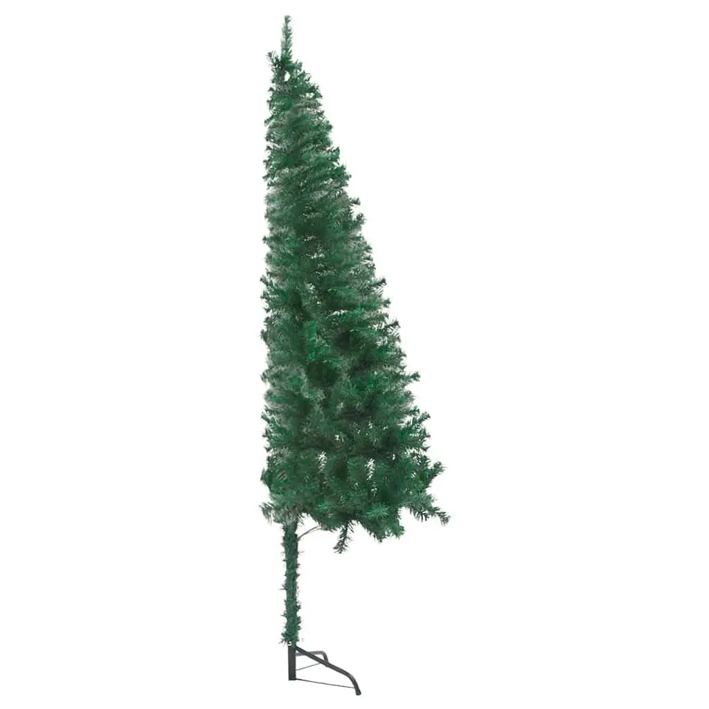 Corner Artificial Christmas Tree Pre-lit Green 180cm with LED Lights