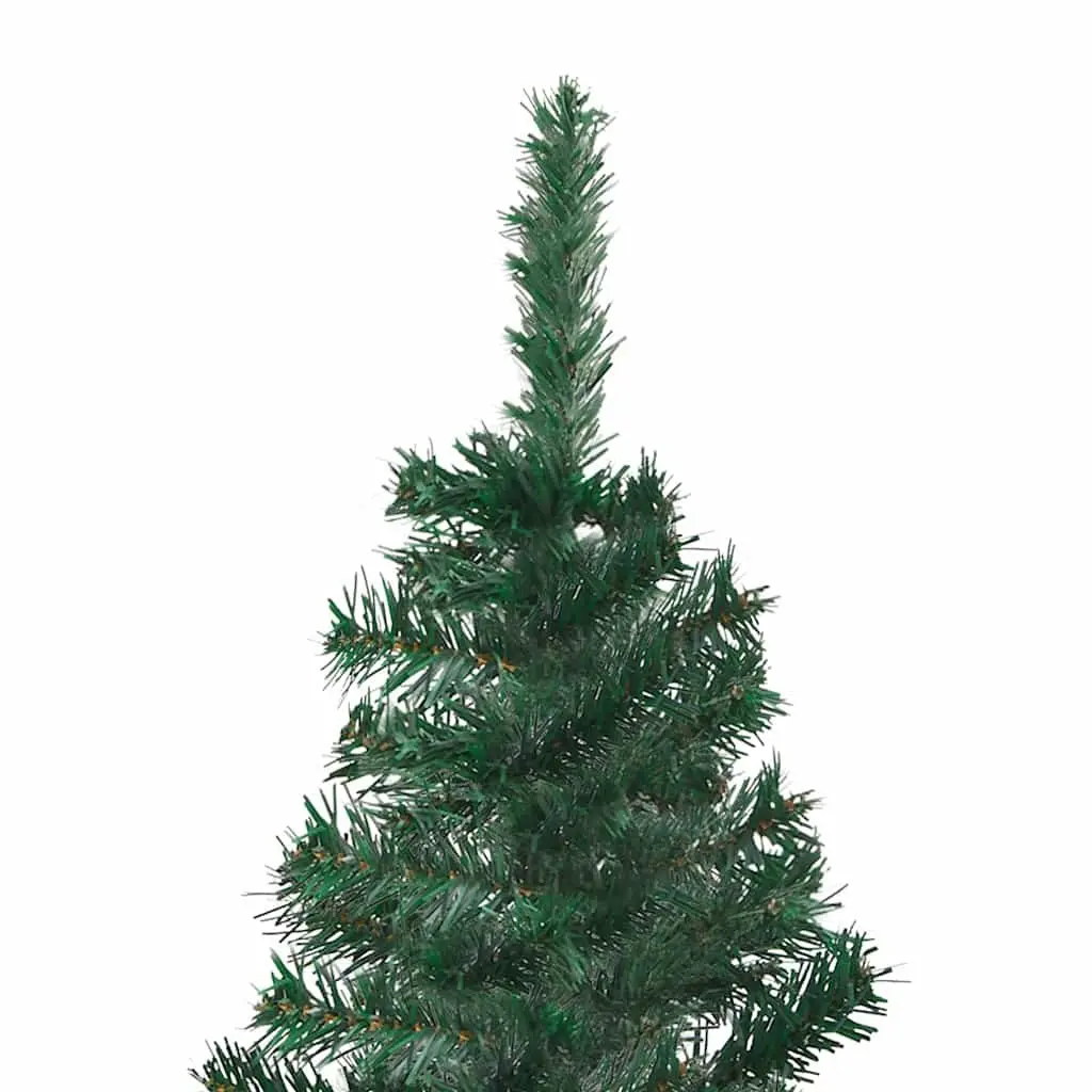 Corner Artificial Christmas Tree Pre-lit Green 180cm with LED Lights