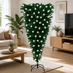 Eye-Catching Upside-Down Pre-Lit Christmas Tree 120cm