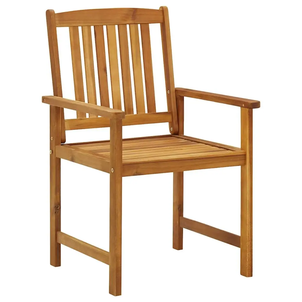 Outdoor Chairs Solid Wood Garden Seating Set 8 Piece Brown