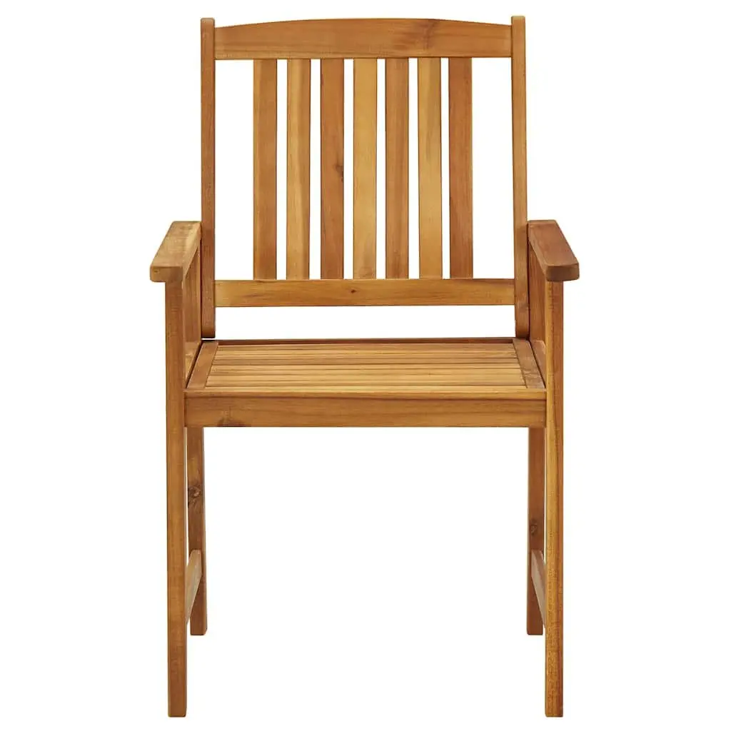 Outdoor Chairs Solid Wood Garden Seating Set 8 Piece Brown