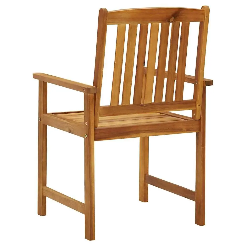 Outdoor Chairs Solid Wood Garden Seating Set 8 Piece Brown