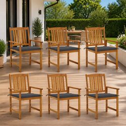 Friendly Garden Chair Set of 6 with Cushions for You